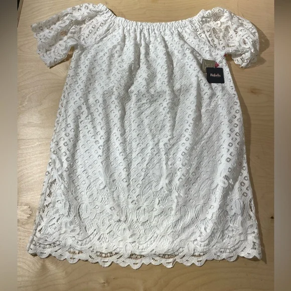 Rafaella White Eyelet Lace Dress 2X (FV) - Picture 4 of 12